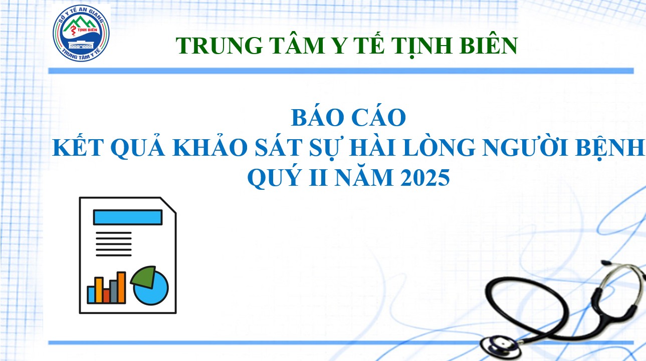 Báo cáo kết quả khảo sát hài lòng người bệnh quý II năm 2025
